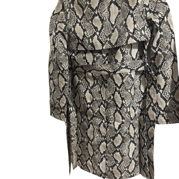 Choosy Snake Print Faux Leather Trench Jacket NWT - Picture 3 of 10